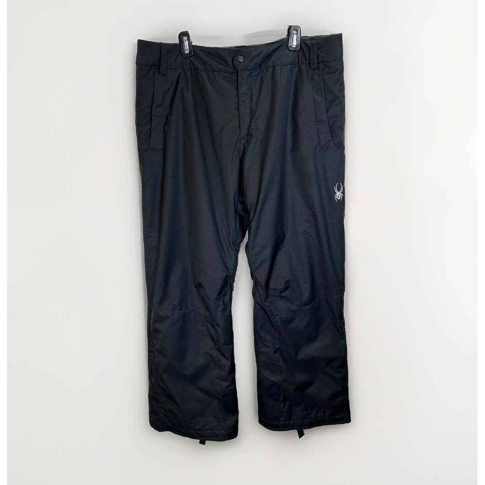 SPYDER Snow Pants Women's Sz 18 Black Insulated Winter Ski Snowboard